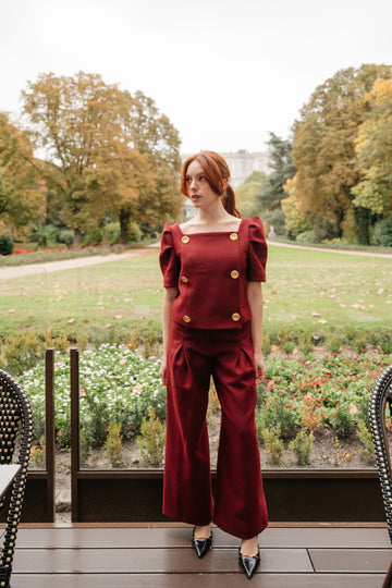 Pantalón Betty burdeos